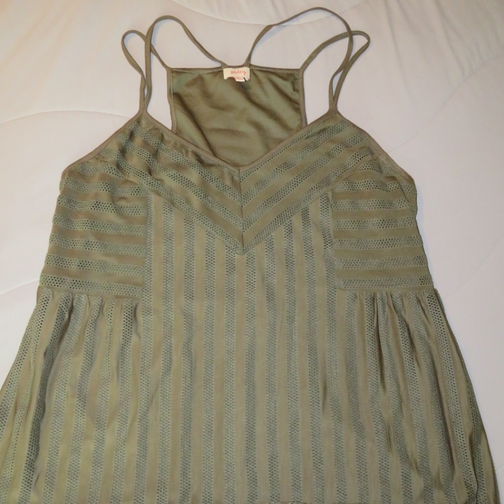 Pixley Green Asymmetrical Pleated Camisole